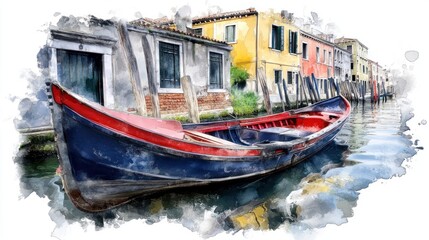 Obraz premium Venice Canal with Architectural Details and Soft Lighting in Sepia Tone Oil Painting Style