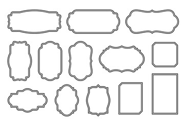 A set of simple vintage style frames