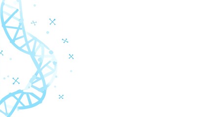 Abstract DNA helix graphic, light blue, scientific background, for educational use