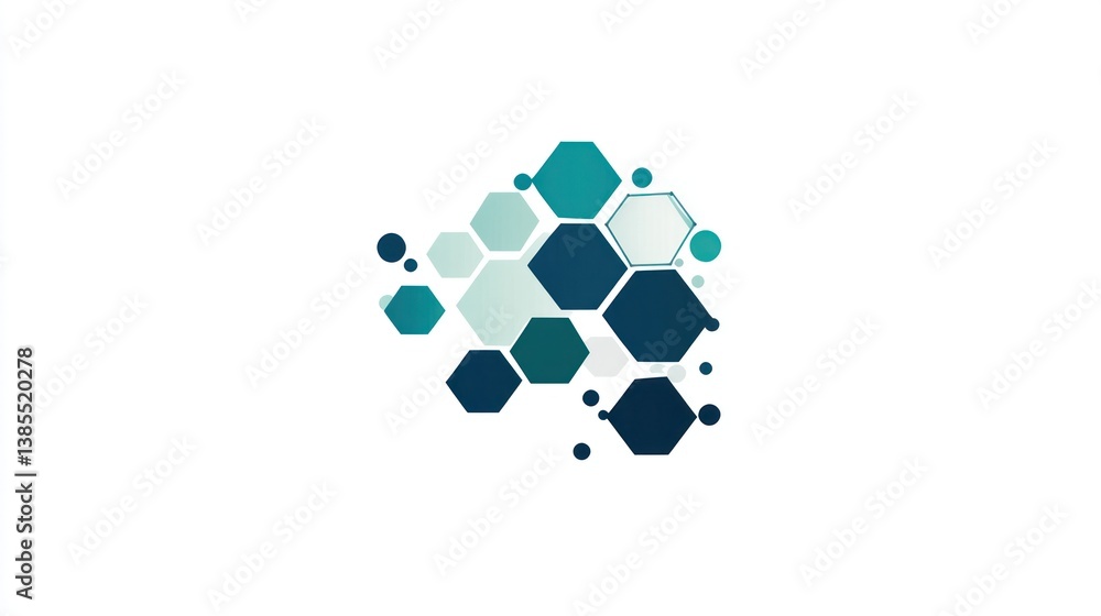 Aufkleber abstract hexagonal geometric pattern design
