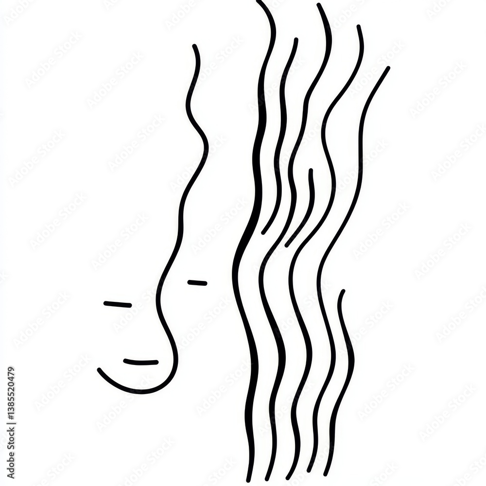 Poster single one line drawing sos notification warning. sos concept. continuous line draw design graphic v