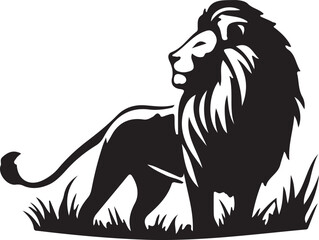 vector illustration of lion silhouettes silhouette 