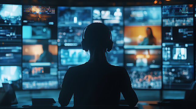 An AI powered system automating video content creation by analyzing real time trends and audience preferences, futuristic AI-driven content generation platform, Creative technology style