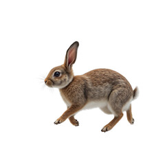 Obraz premium A playful rabbit with a flower in its mouth.