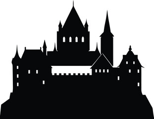 silhouette of castle vector