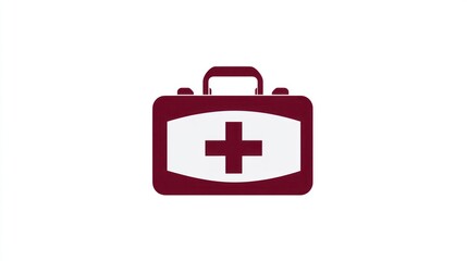 Obraz premium Medical First Aid Kit Icon, Simple, Healthcare, Symbol