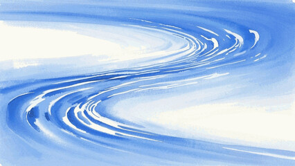 Serene flow in blue river isolated watercolor vector illustration svg  
