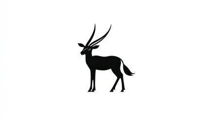 Silhouette of an African gazelle