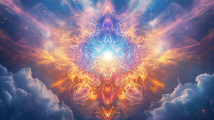 Fototapeta premium Cosmic and energy Aura abstract background 