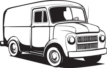 van isolated on white