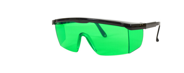 Construction, repair, tools - Green safety glasses