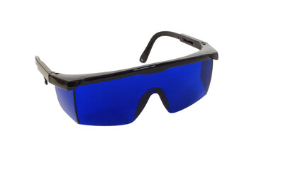 Construction, repair, tools - Blue safety glasses