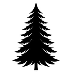 Obraz premium fir tree silhouette. Christmas and New Year design element