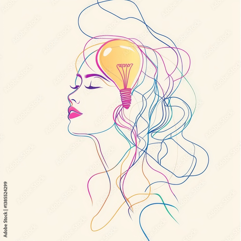 Poster single one line drawing effective and productive concept. continuous line draw design graphic vector
