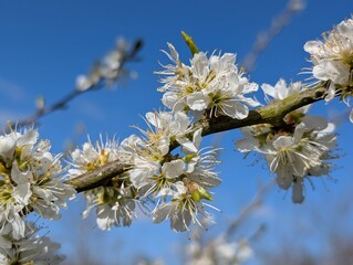Blossom of Blackthorn (Prunus spinosa)