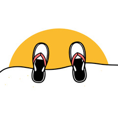 flip flops vector