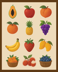 set of fruits