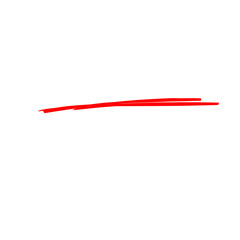 Underline Red Brush Stroke