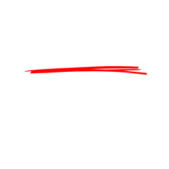 Underline Red Brush Stroke