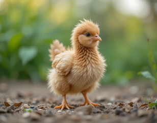 Obraz premium a brown chicken baby 