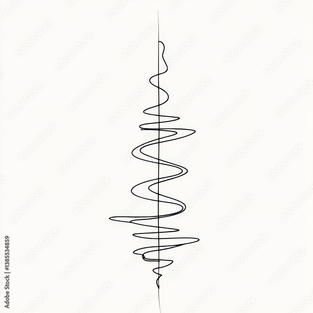 Poster single one line drawing sos notification warning. sos concept. continuous line draw design graphic v