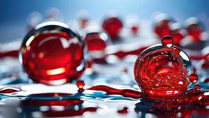 A swirling stream of red blood cells moving through a transparent