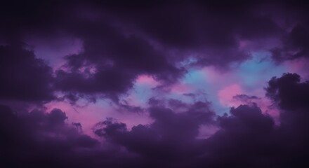 Obraz premium Twilight's Embrace: Violet Hues AI Generated