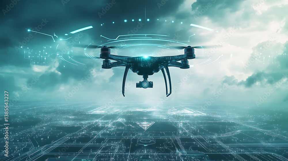 Aufkleber an ai powered system enhancing autonomous drone navigation by analyzing real time flight data and en