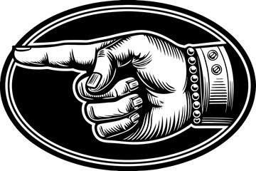 A hand pointing forward