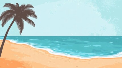 The holiday of Summer with colorful theme as palm trees background as texture frame background  