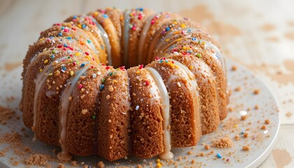 Charming cake adorned with springs showcasing artistic design and colorful elements ideal for celebratory events
