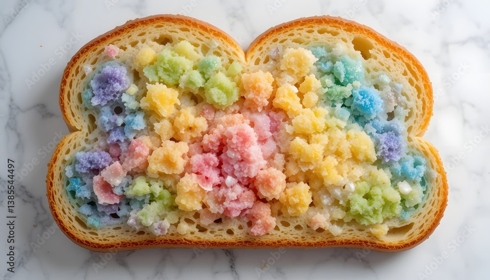Poster an exquisite colorful cake beautifully displayed on a pristine white surface with decorative element