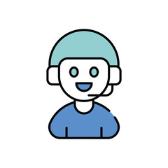 Customer Service vector icon stock illustration