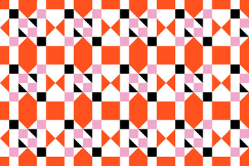 geometric abstract pixel shapes pattern, seamless elements made of triangles and squares, pixel elements form, modern design for card, invitation, wallpaper	