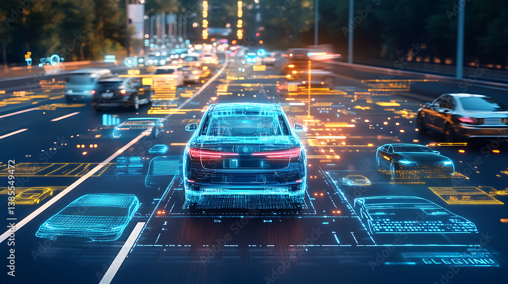 Poster an ai powered system enhancing autonomous vehicle navigation by analyzing real time traffic, weather