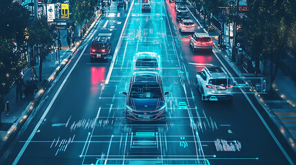 An AI powered system enhancing autonomous vehicles by analyzing road conditions, traffic patterns, and sensor data to make real-time driving decisions for safe navigation