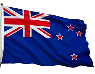 American flag on a transparent background generated image