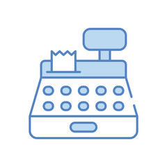 Cash Register vector icon stock illustration