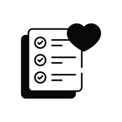 Wish List vector icon stock illustration