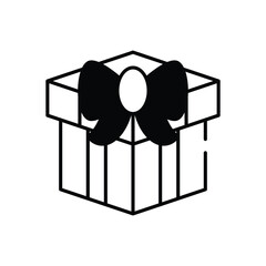 Gift Box vector icon stock illustration