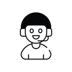 Customer Service vector icon stock illustration
