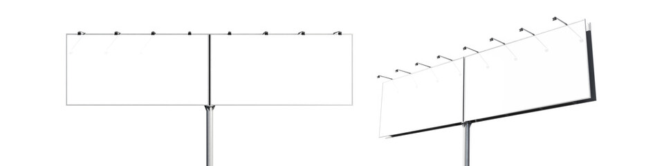Obraz premium black and white board for mockup isolated on white