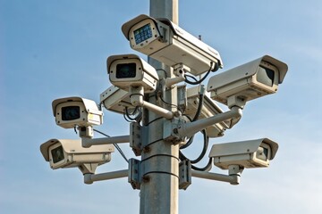 Surveillance Camera Installation in Urban Environment Generative AI