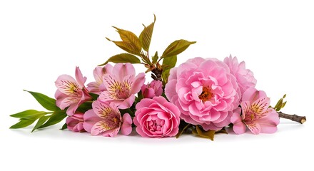 Fototapeta premium Blushing Blossom Stillness AI Generated