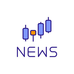 Chart Pattern Recognition Icon for News-Based Analysis.