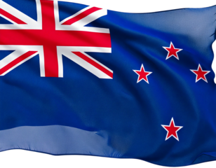 American flag on a transparent background generated image