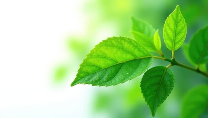 Obraz premium Delicate green leaf isolated on white background, leaf, foliage