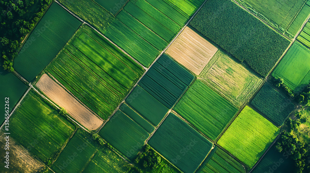 Poster an ai powered system enhancing crop yield predictions through satellite data analysis, farmland with