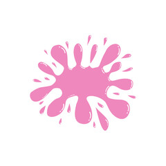 pink paint splash