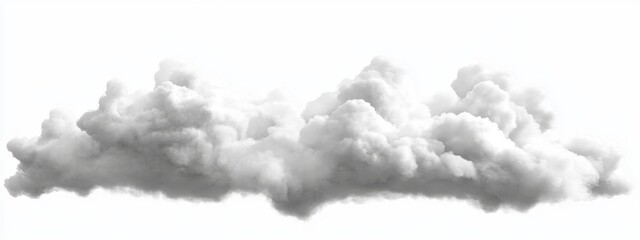 Fluffy Clouds Against a Blank Sky